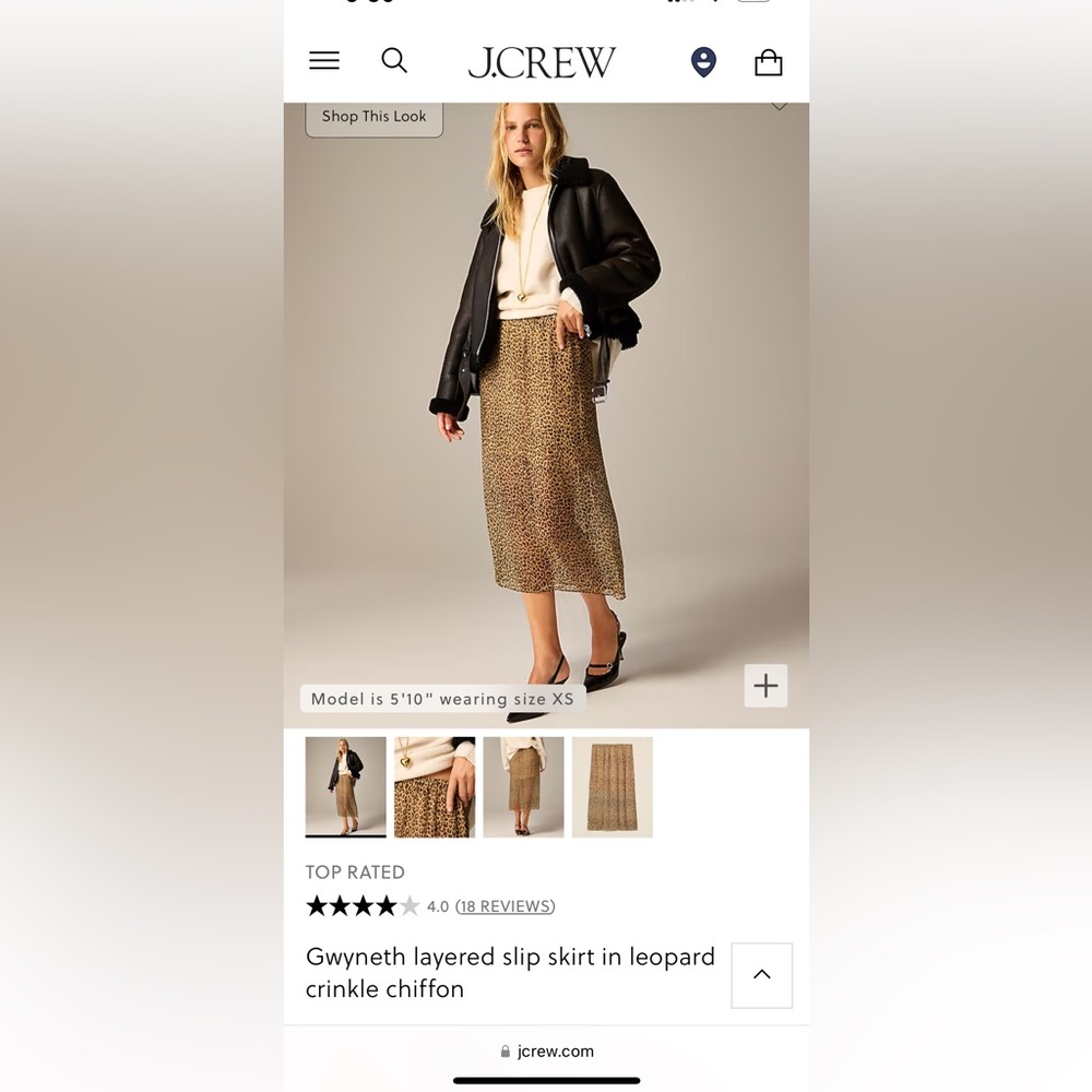 JCrew Gwyneth Leopard skirt